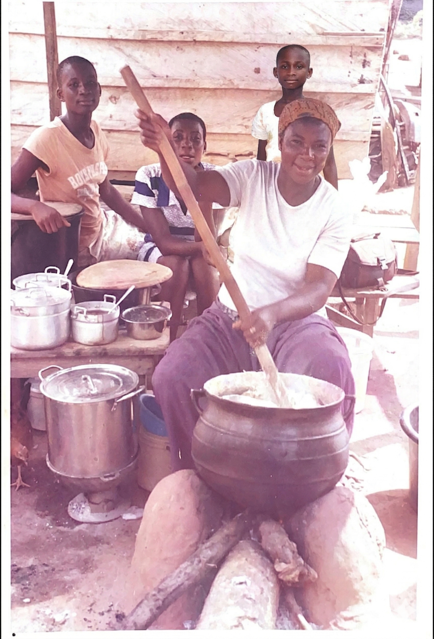 Mum at the food joint selling